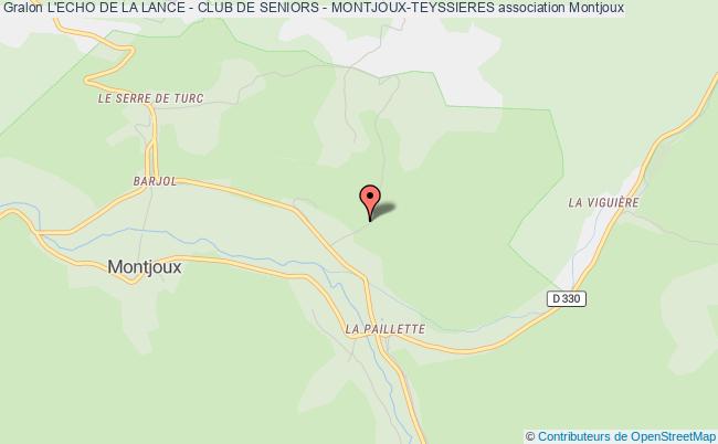 plan association L'echo De La Lance - Club De Seniors - Montjoux-teyssieres Montjoux