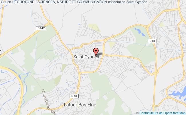 plan association L'echotone - Sciences, Nature Et Communication Saint-Cyprien