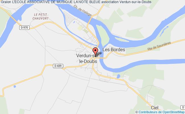 plan association L'ecole Associative De Musique La Note Bleue Verdun-sur-le-Doubs