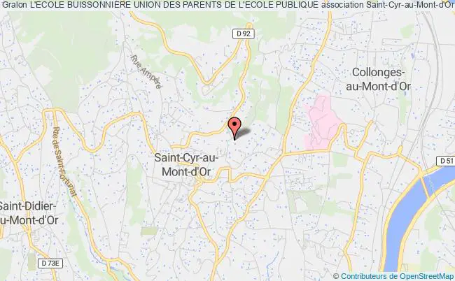 plan association L'ecole Buissonniere Union Des Parents De L'ecole Publique Saint-Cyr-au-Mont-d'Or