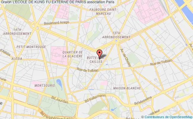 plan association L'ecole De Kung Fu Externe De Paris Paris