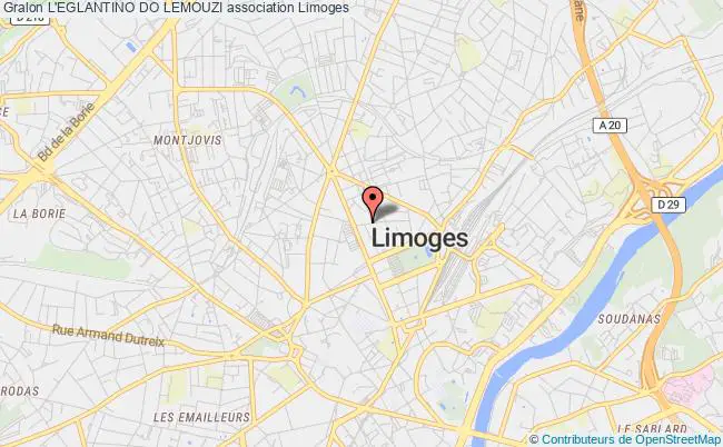 plan association L'eglantino Do Lemouzi Limoges