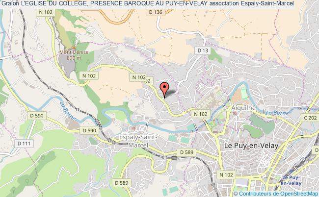 plan association L'eglise Du College, Presence Baroque Au Puy-en-velay Espaly-Saint-Marcel