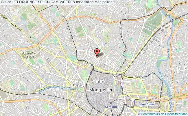 plan association L'Éloquence Selon CambacÉrÈs Montpellier