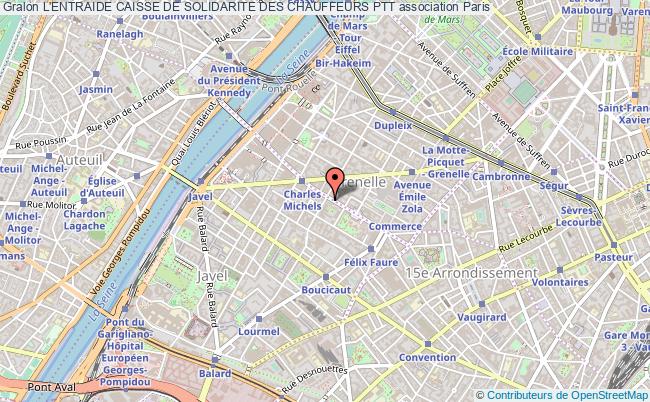 plan association L'entraide Caisse De Solidarite Des Chauffeurs Ptt Paris 15e