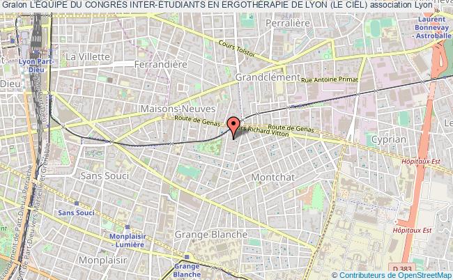 plan association L'Équipe Du CongrÈs Inter-Étudiants En ErgothÉrapie De Lyon (le Ciel) Lyon