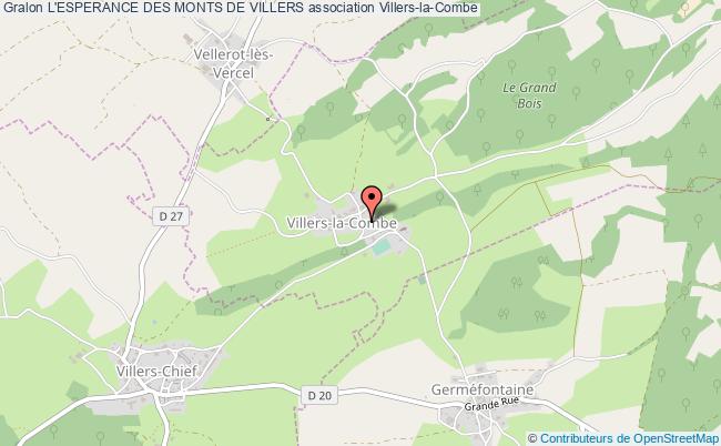 plan association L'esperance Des Monts De Villers Villers-la-Combe