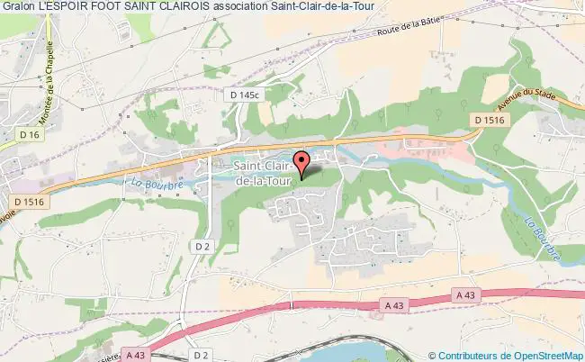 plan association L'espoir Foot Saint Clairois Saint-Clair-de-la-Tour