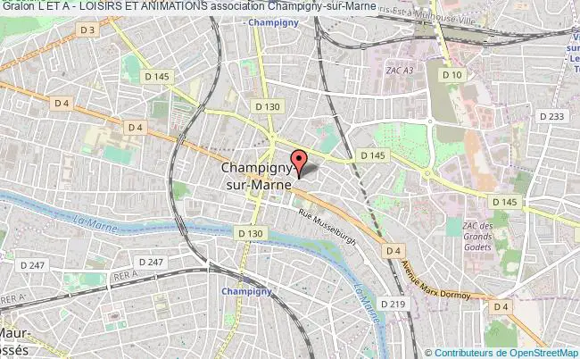 plan association L Et A - Loisirs Et Animations Champigny-sur-Marne