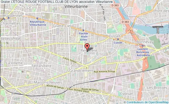 plan association L'Étoile Rouge Football Club De Lyon Villeurbanne