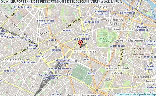plan association L'europeenne Des Ressortissants De Blolequin (l'erb) Paris