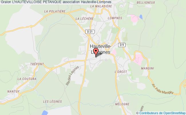 plan association L'hautevilloise Petanque Hauteville-Lompnes