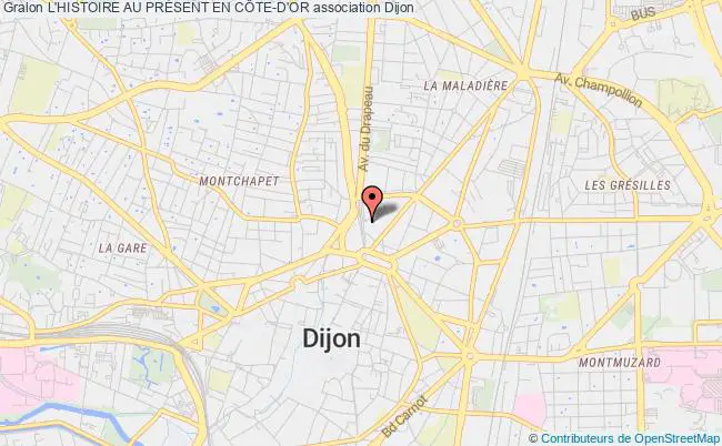 plan association L'histoire Au PrÉsent En CÔte-d'or Dijon cedex