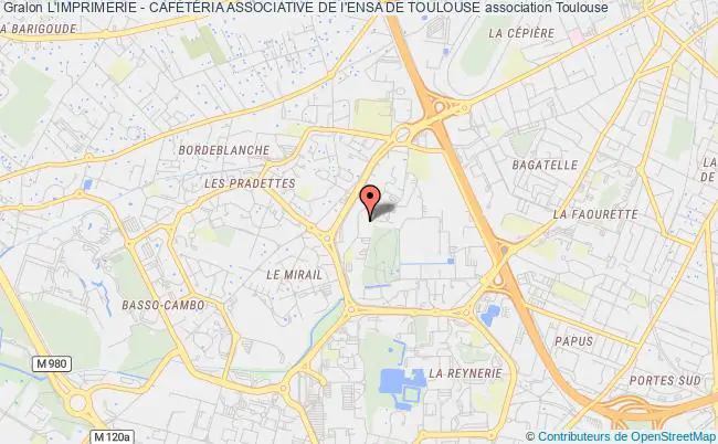 plan association L'imprimerie - CafÉtÉria Associative De I'ensa De Toulouse Toulouse