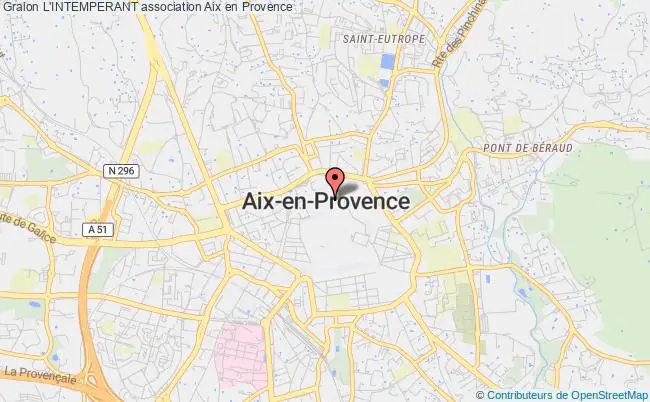 plan association L'intemperant Aix-en-Provence