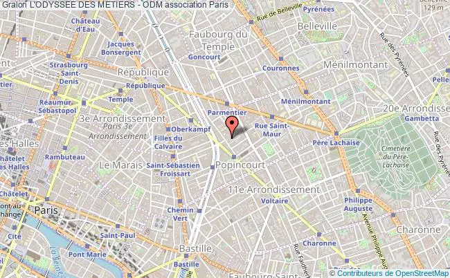 plan association L'odyssee Des Metiers - Odm Paris 11e