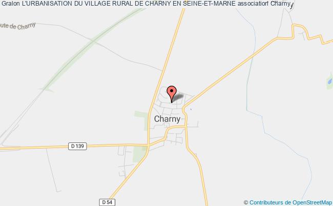 plan association L'urbanisation Du Village Rural De Charny En Seine-et-marne Charny