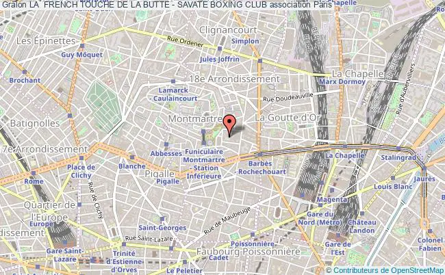 plan association La  French Touche De La Butte - Savate Boxing Club Paris