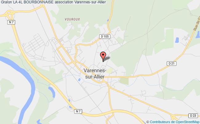 plan association La 4l Bourbonnaise Varennes-sur-Allier