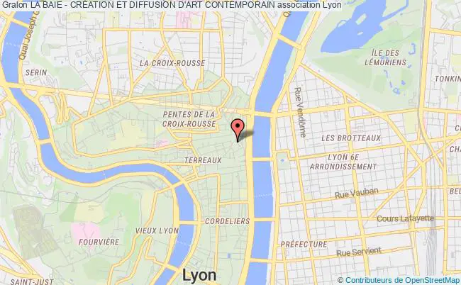 plan association La Baie - CrÉation Et Diffusion D'art Contemporain Lyon 1