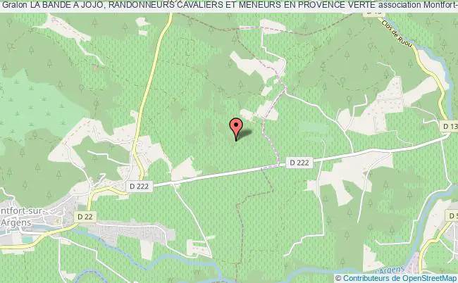 plan association La Bande A Jojo, Randonneurs Cavaliers Et Meneurs En Provence Verte Montfort-sur-Argens