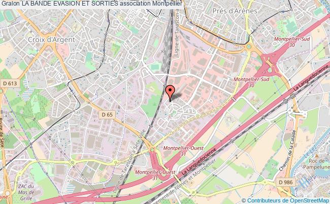 plan association La Bande Evasion Et Sorties Montpellier
