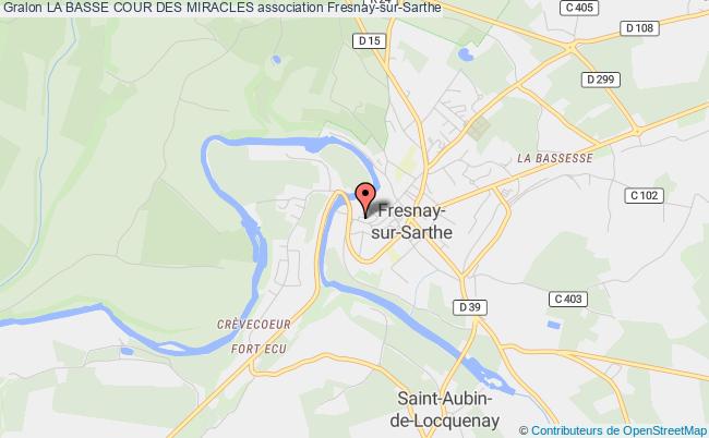 plan association La Basse Cour Des Miracles Fresnay-sur-Sarthe