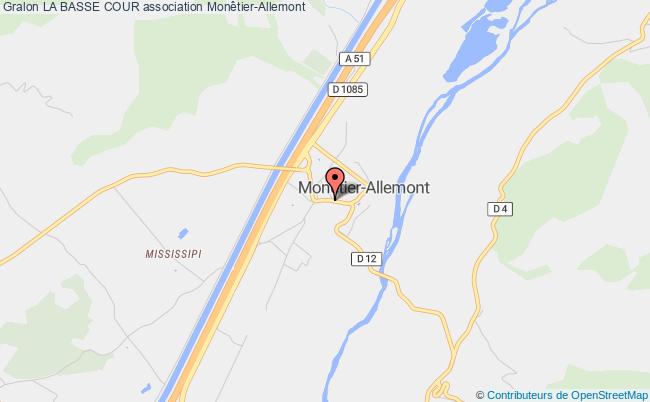 plan association La Basse Cour Monêtier-Allemont
