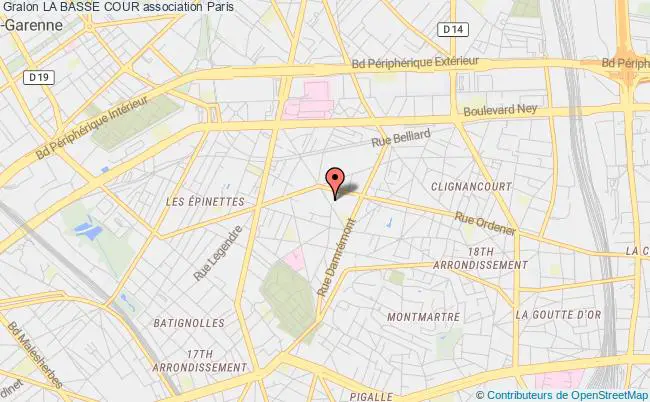 plan association La Basse Cour Paris 18e