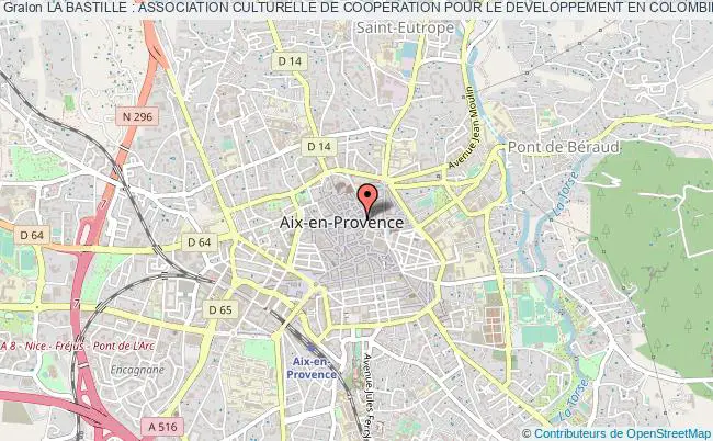 plan association La Bastille : Association Culturelle De Cooperation Pour Le Developpement En Colombie. La Bastille (accpdc) Aix-en-Provence