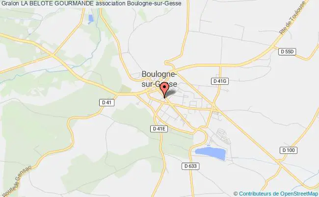 plan association La Belote Gourmande Boulogne-sur-Gesse
