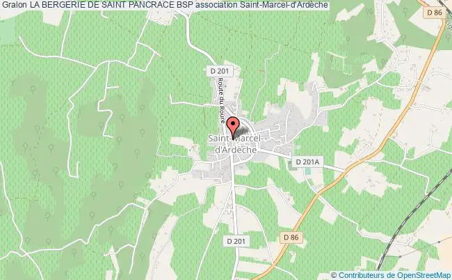 plan association La Bergerie De Saint Pancrace Bsp Saint-Marcel-d'Ardèche