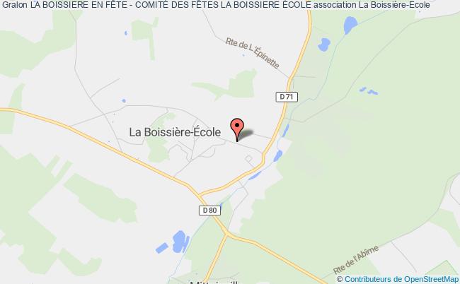 plan association La Boissiere En FÊte - ComitÉ Des FÊtes La Boissiere École La Boissière-École