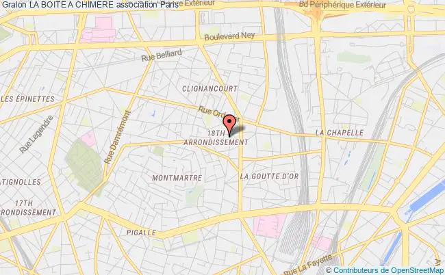 plan association La Boite A Chimere Paris 18e