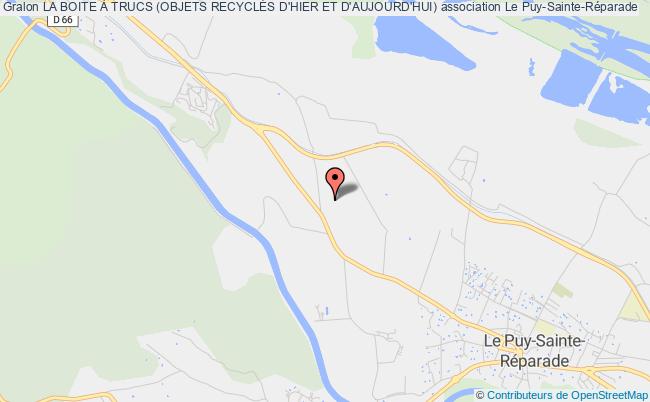 plan association La Boite À Trucs (objets RecyclÉs D'hier Et D'aujourd'hui) Le Puy-Sainte-Réparade