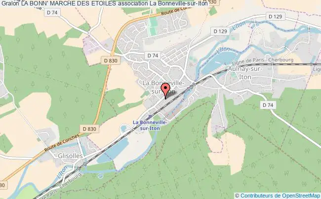plan association La Bonn' Marche Des Etoiles Bonneville-sur-Iton