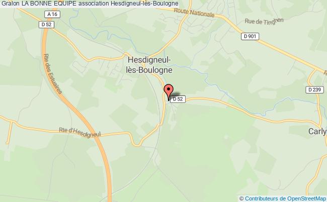 plan association La Bonne Equipe Hesdigneul-lès-Boulogne