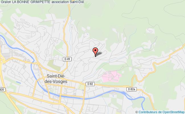 plan association La Bonne Grimpette Saint-Dié-des-Vosges