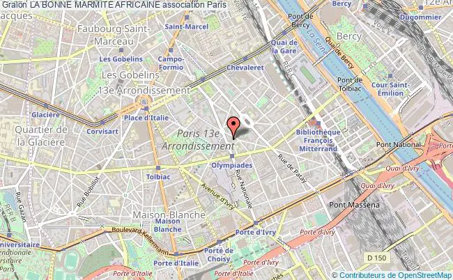 plan association La Bonne Marmite Africaine Paris