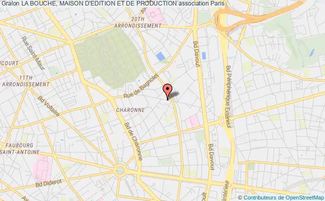 plan association La Bouche, Maison D'edition Et De Production Paris
