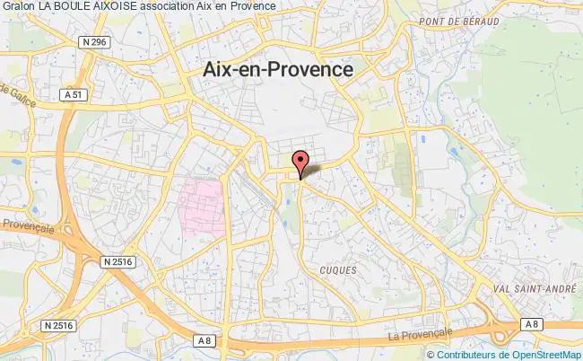 plan association La Boule Aixoise Aix-en-Provence