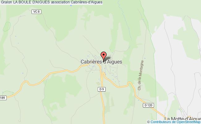 plan association La Boule D'aigues Cabrières-d'Aigues
