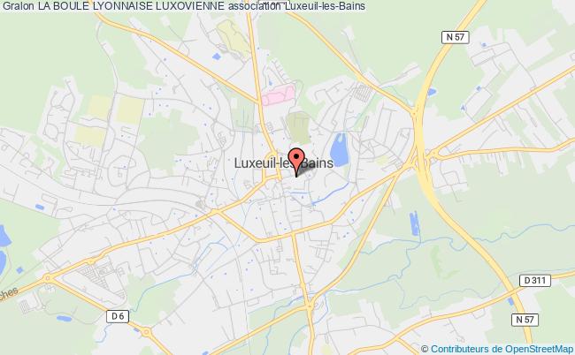 plan association La Boule Lyonnaise Luxovienne Luxeuil-les-Bains