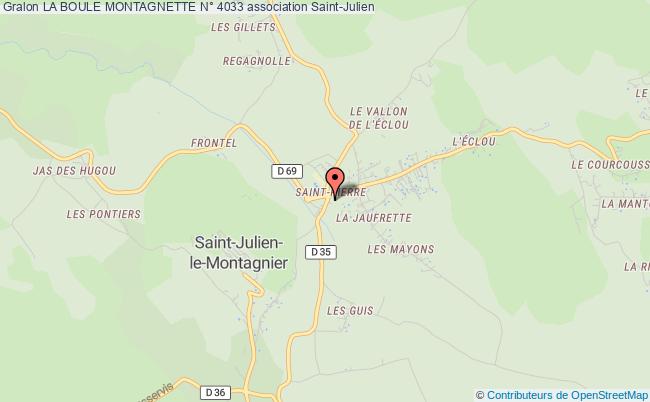 plan association La Boule Montagnette N° 4033 Saint-Julien