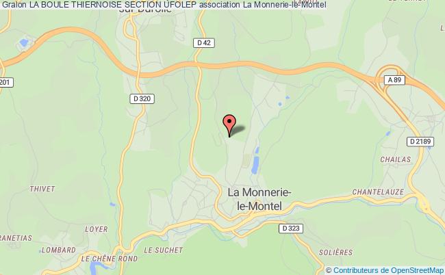 plan association La Boule Thiernoise Section Ufolep La Monnerie-le-Montel