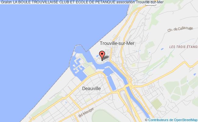 plan association La Boule Trouvillaise Club Et Ecole De Petanque Trouville-sur-Mer