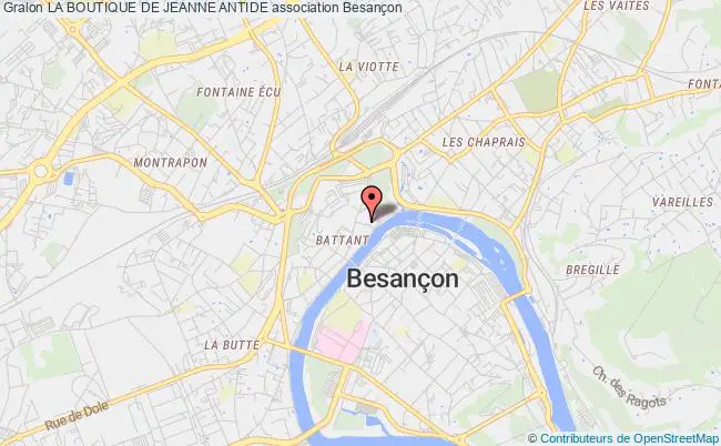 plan association La Boutique De Jeanne Antide Besançon
