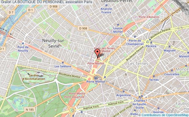 plan association La Boutique Du Personnel Paris 17e