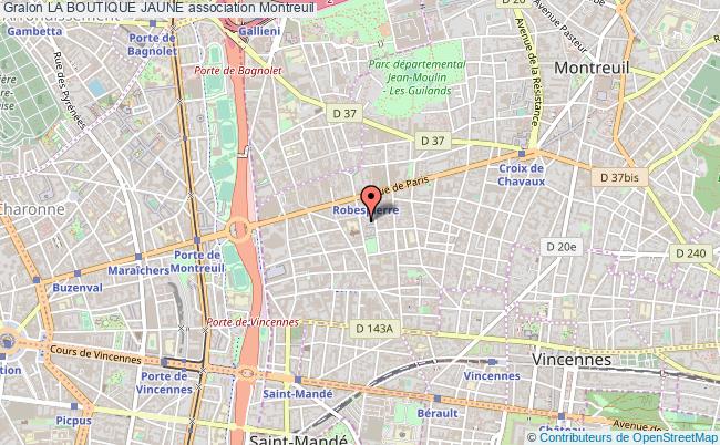 plan association La Boutique Jaune Montreuil