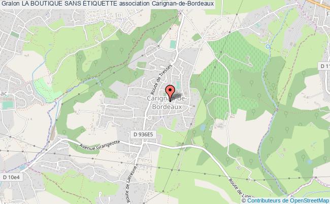 plan association La Boutique Sans Étiquette Carignan-de-Bordeaux